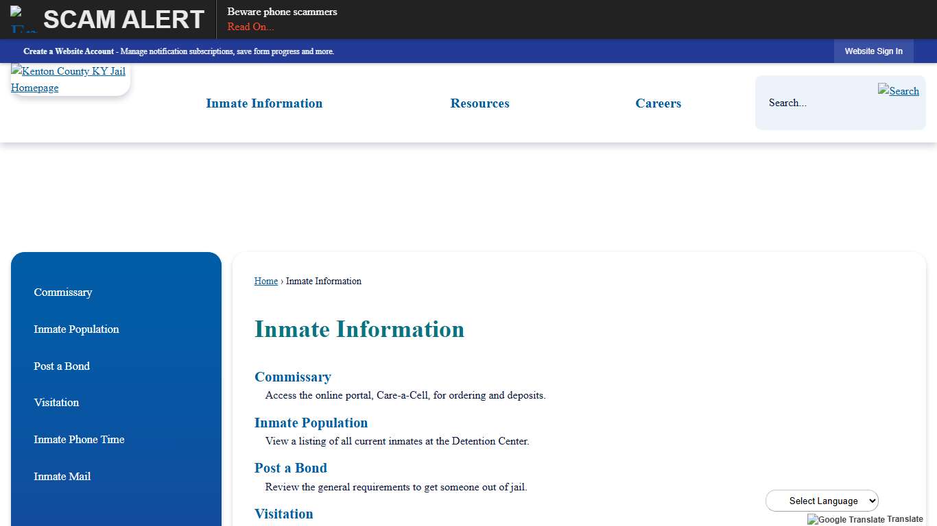 Inmate Information | Kenton County Detention Center, KY